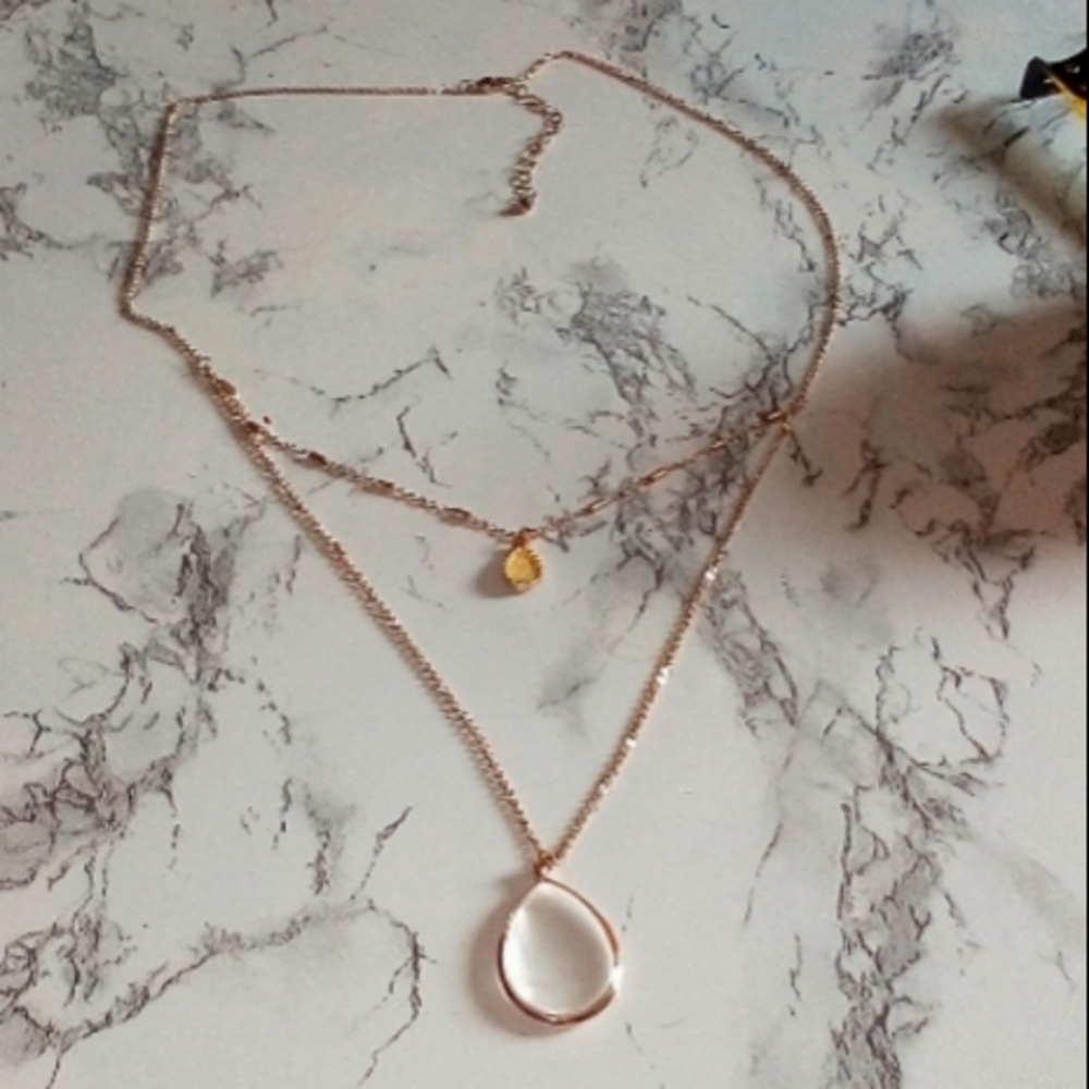 Beautiful Doubled Layered Pendant Necklace